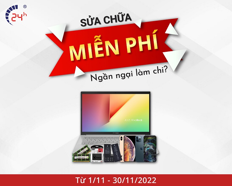 Sửa Chữa Miễn Phí - Ngần Ngại Làm Chi? Bệnh Viện Điện Thoại Laptop 24h hứa hẹn mang đến chương trình khuyến mãi hấp dẫn cho khách hàng