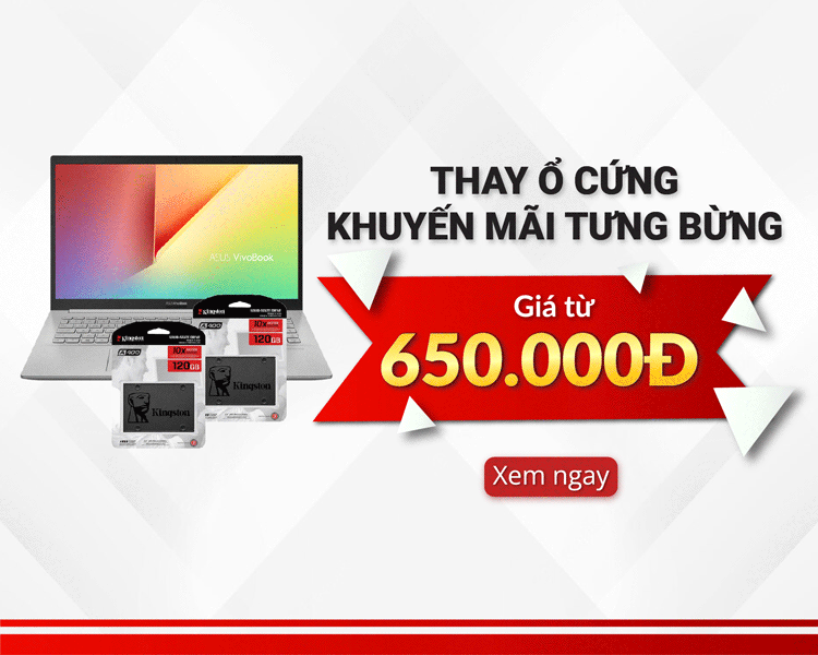 Bạn có thể được hỗ trợ thay ổ cứng laptop với giá ưu đãi