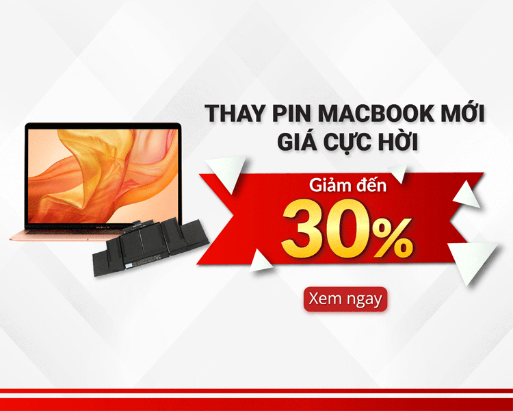 Trung tâm còn hỗ trợ thay pin MacBook với giá cả hợp lý