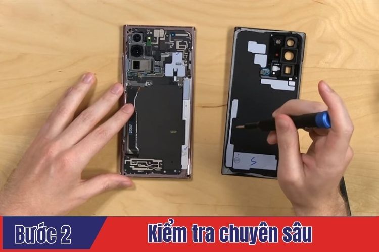 Kiểm tra chuyên sâu trình trạng Samsung Note cần sửa chữa