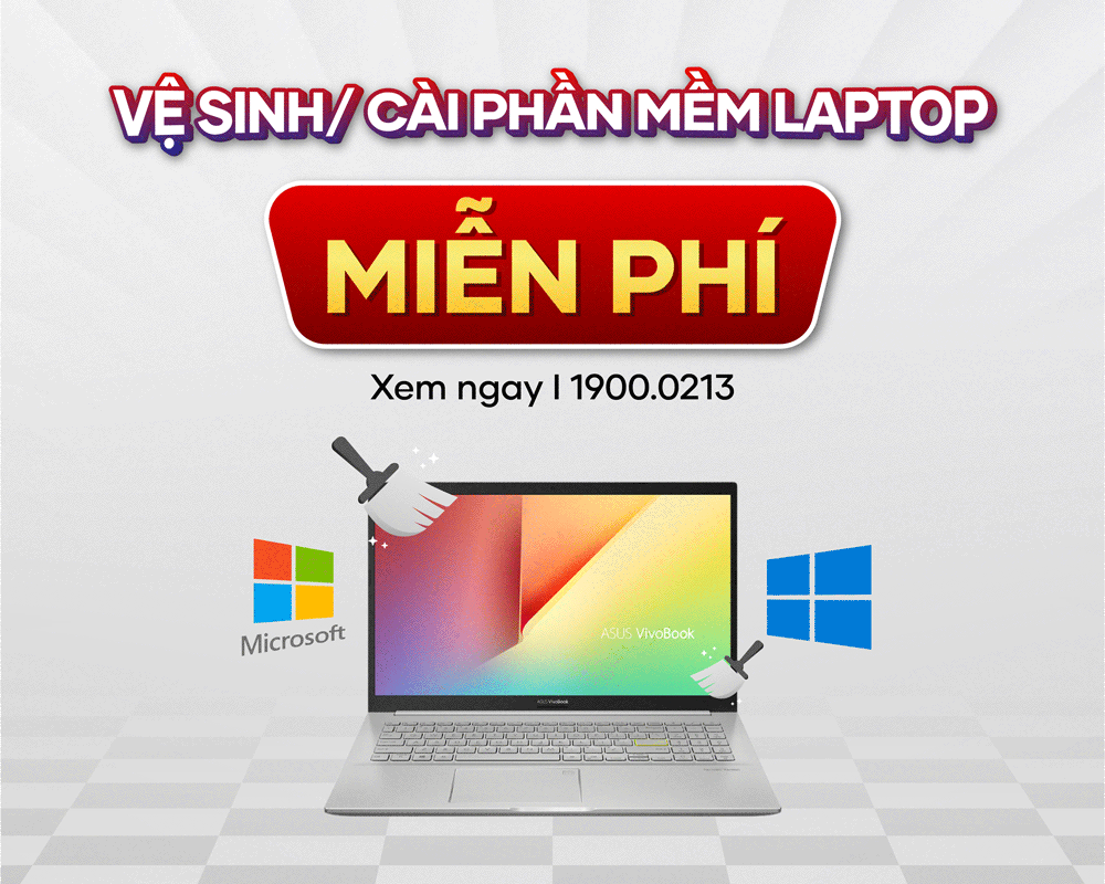 Vệ sinh/cài phần mềm laptop miễn phí