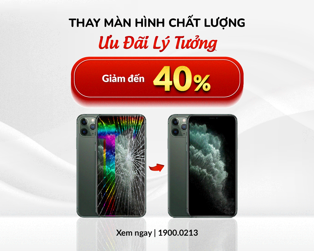 Khách hàng được giảm đến 40% chi phí thay màn hình iPhone