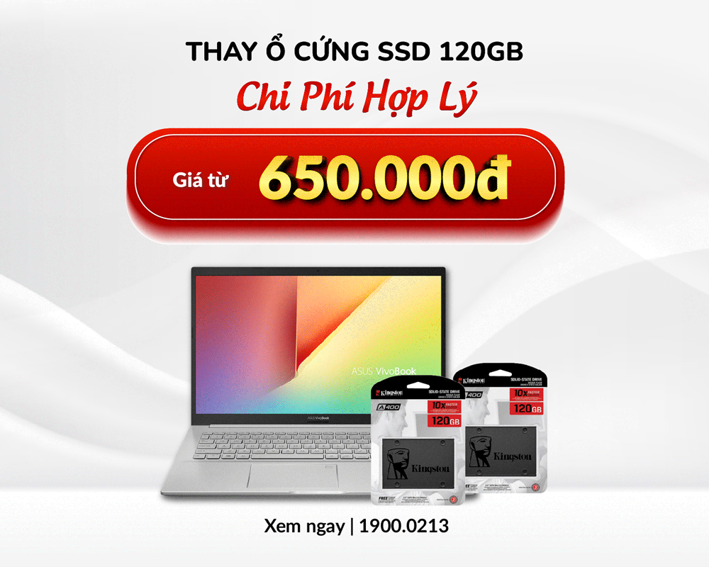 Thay ổ cứng laptop với giá từ 650.000 đồng