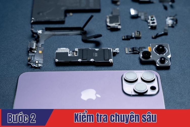 Kiểm tra chuyên sâu trình trạng iPhone cần sửa chữa