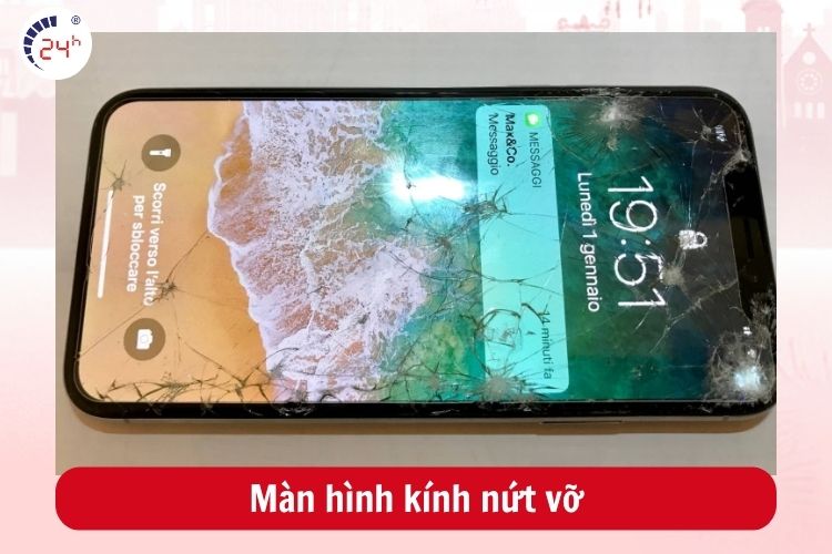 Mặt kính iPhone bị nút vỡ, trầy xước