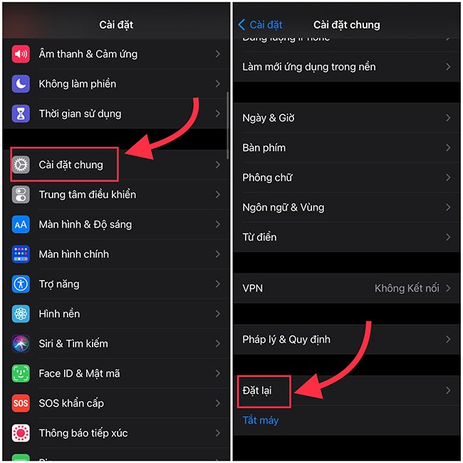Khôi phục lại cài đặt gốc iPhone 11