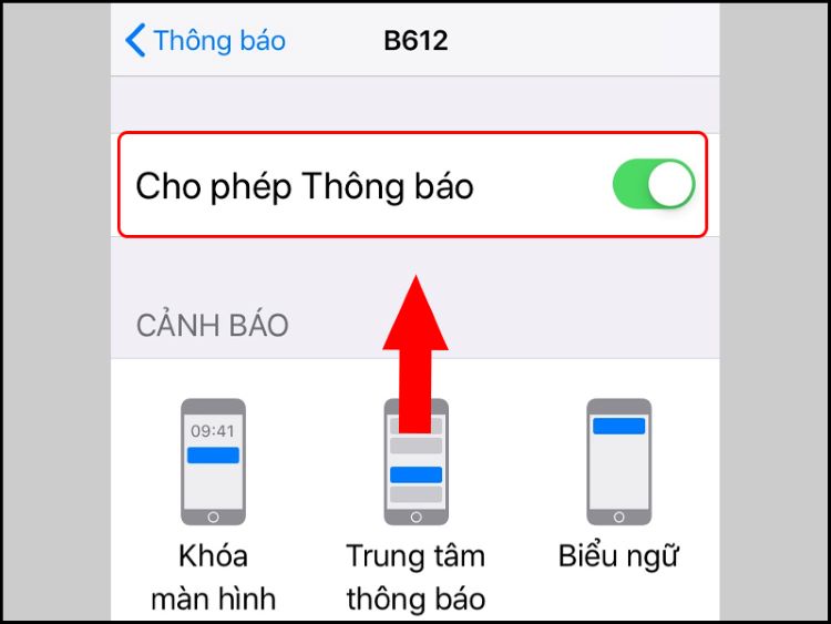 Tắt thông bảo không cần thiết để tiết kiệm bên cho máy
