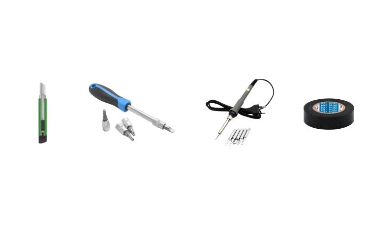 những công cụ cần thiết để tự sửa lại bộ sạc laptop bị đứt dây sạc 