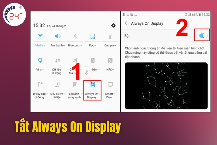 Tắt tính năng Always On Display để điện thoại Samsung ít hao pin