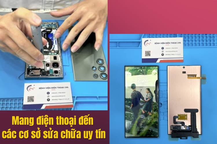 Mang điện thoại đến cửa hàng uy tín - Bệnh Viện Điện Thoại, Laptop 24h để kiểm tra pin Samsung