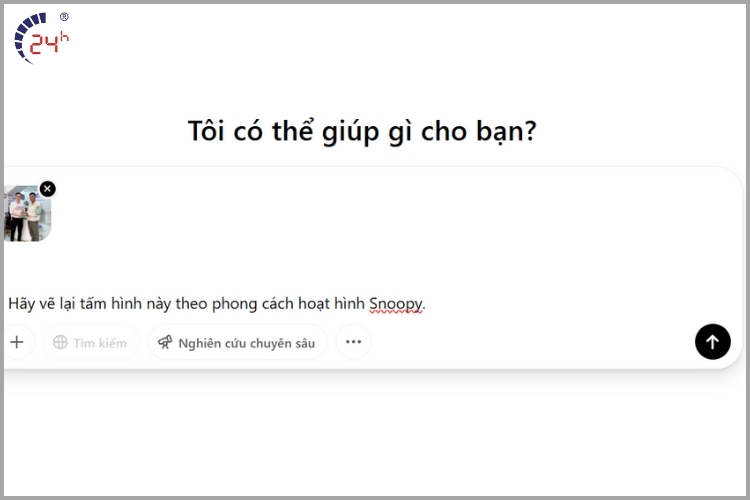 tạo ảnh phong cách Snoopy bằng ChatGPT bước 3