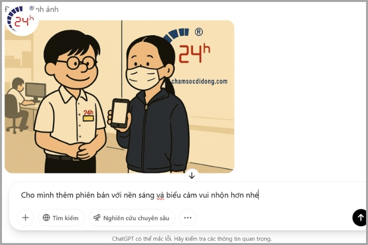 tạo ảnh phong cách Snoopy bằng ChatGPT bước 5