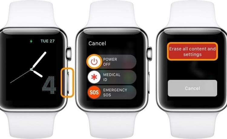 khởi động lại Apple Watch là cách thông dụng nhằm giúp tắt tính năng cảm biến nhịp tim