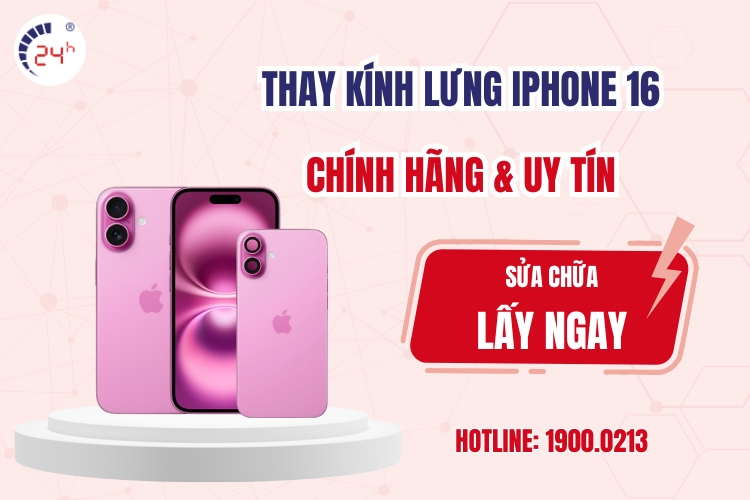 thay kính lưng iPhone 16