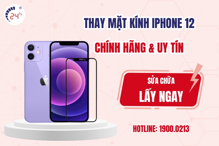 thay mặt kính iphone 12