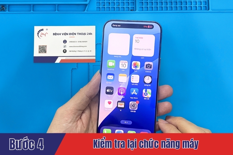 Nhân viên Kiểm tra lại chức năng máy