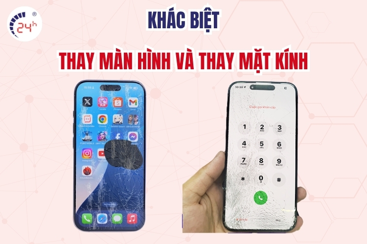 Sự khác nhau khi thay màn hình và thay mặt kính iPhone 14 Pro