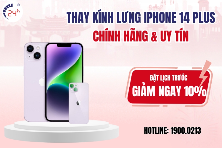 Thay mặt lưng iPhone 14 Plus chính hãng