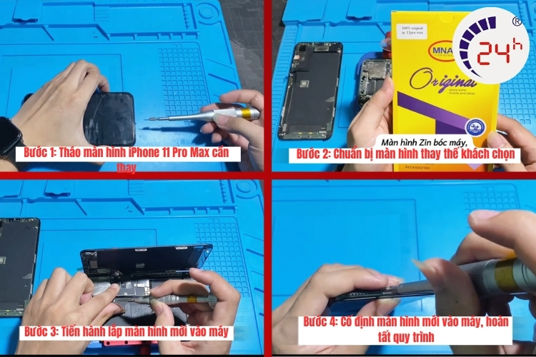 quy trình thay màn hình iphone 11 pro max