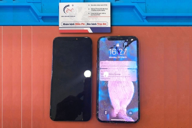 tiếp nhận iphone 11 pro bị lỗi màn hình