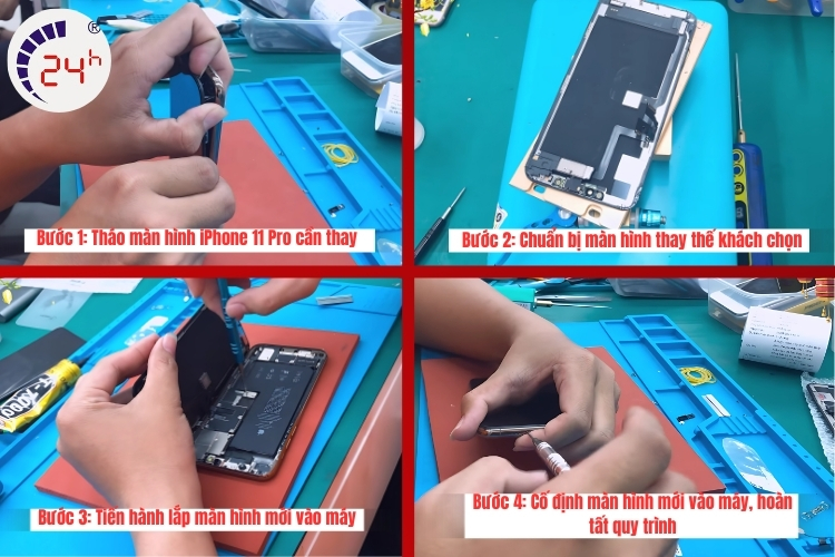 quy trình thay màn hình iphone 11 pro