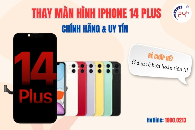 thay màn hình iphone 14 plus bao nhiêu tiền