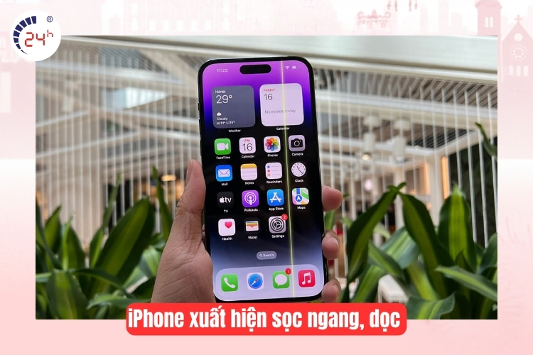 iPhone xuất hiện sọc ngang, dọc