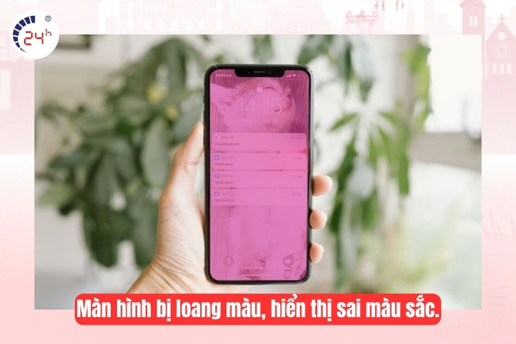 Màn hình bị loang màu, hiển thị sai màu sắc