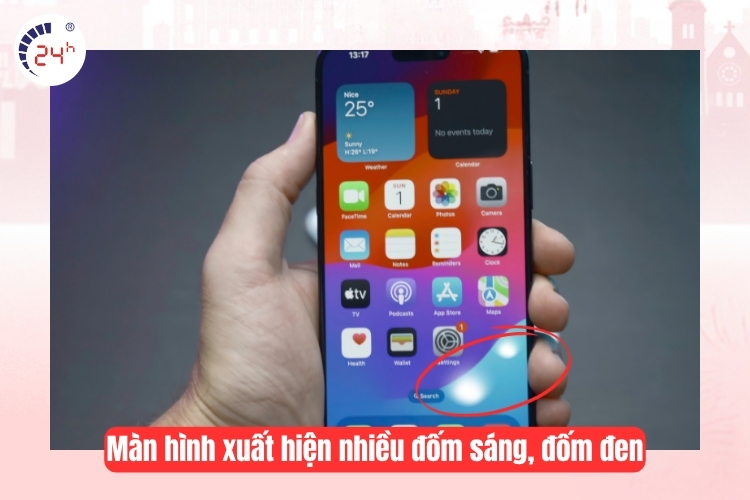 Màn hình xuất hiện nhiều đốm sáng, đốm đen