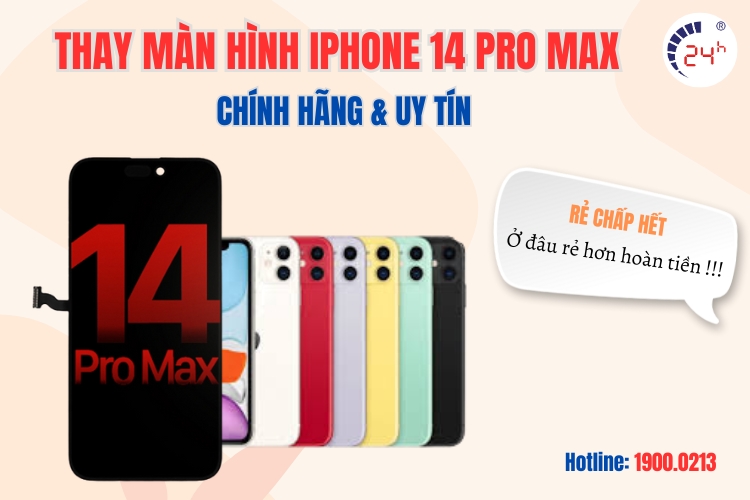 thay màn hình iphone 14 pro max bao tiền