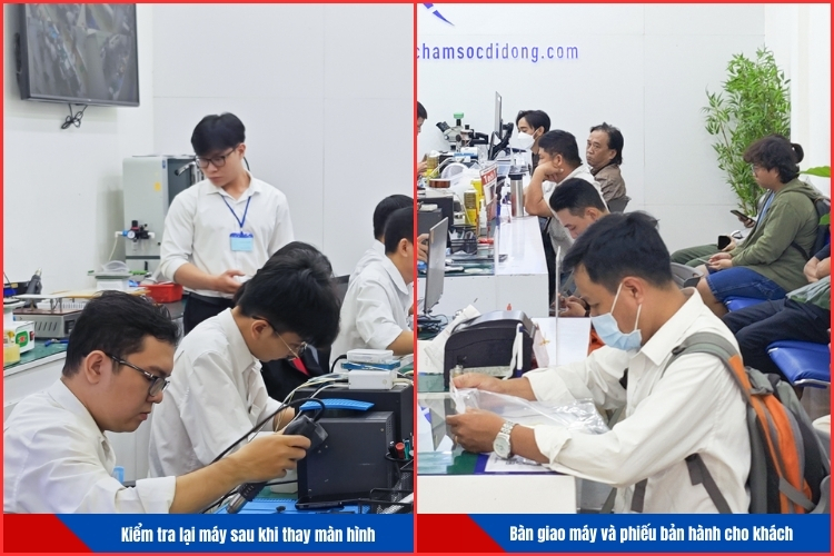 kiểm tra lần cuối và bàn giao máy