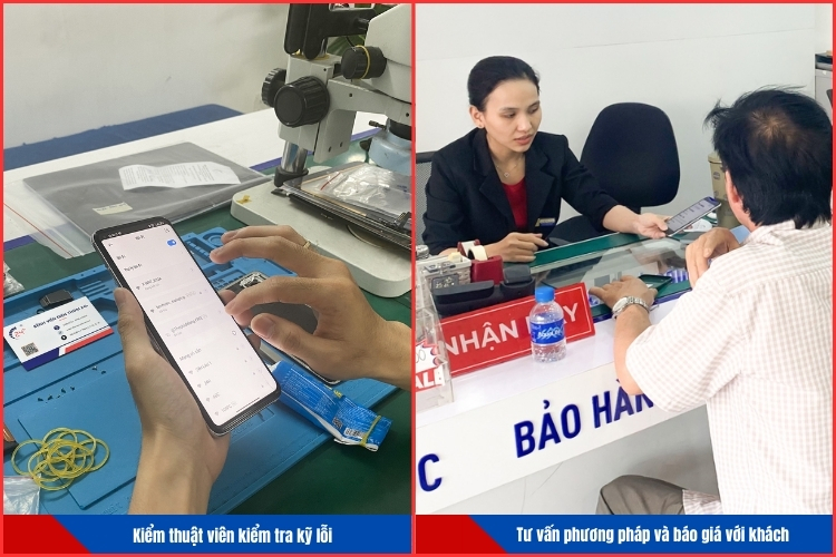 kiểm tra và báo giá thay màn hình