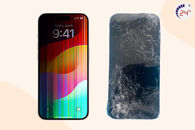 màn hình iphone 15 plus bị hỏng