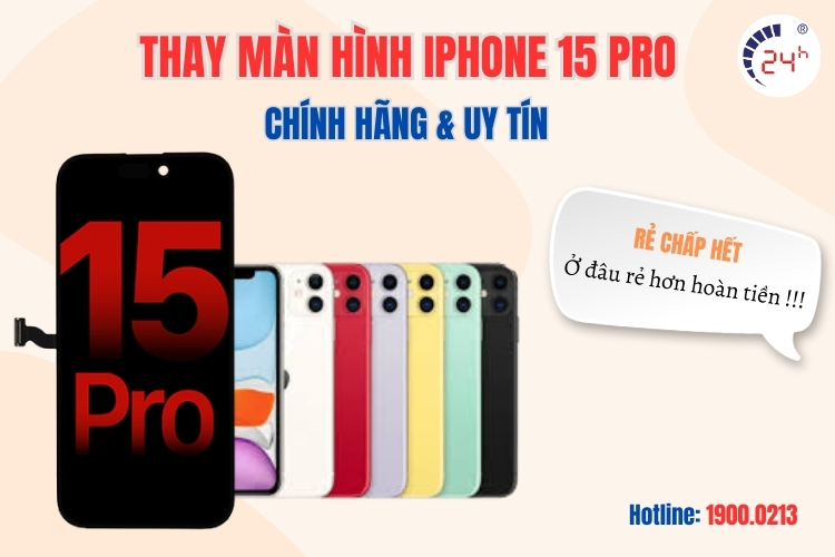 Thay màn hình iPhone 15 Pro