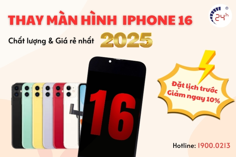 thay màn hình iphone 16 pro bao nhiêu tiền