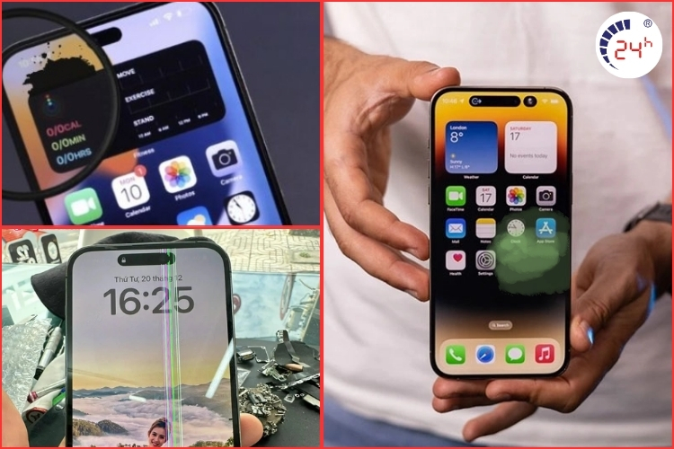 màn hình iphone bị lỗi hiển thị