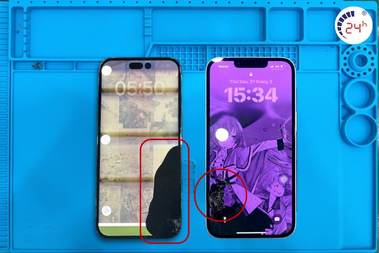 màn hình iphone bị lỗi