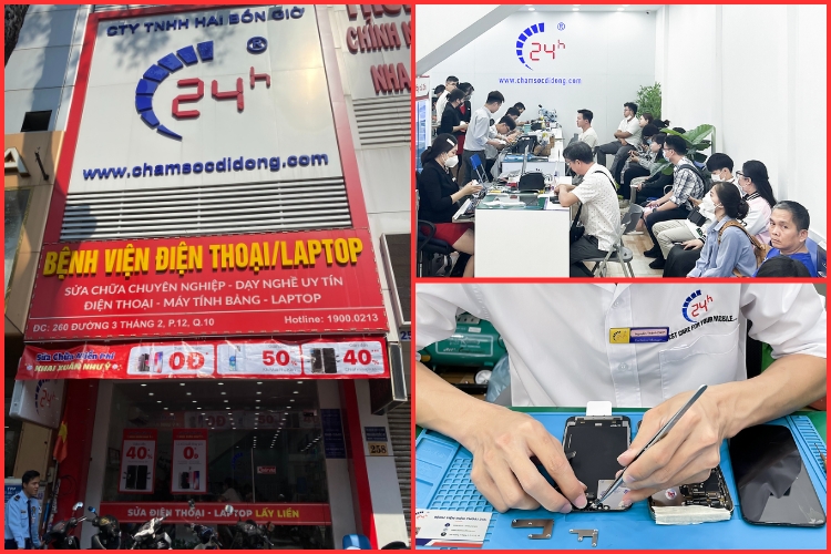 địa chỉ của Bệnh Viện Điện Thoại, Laptop 24h