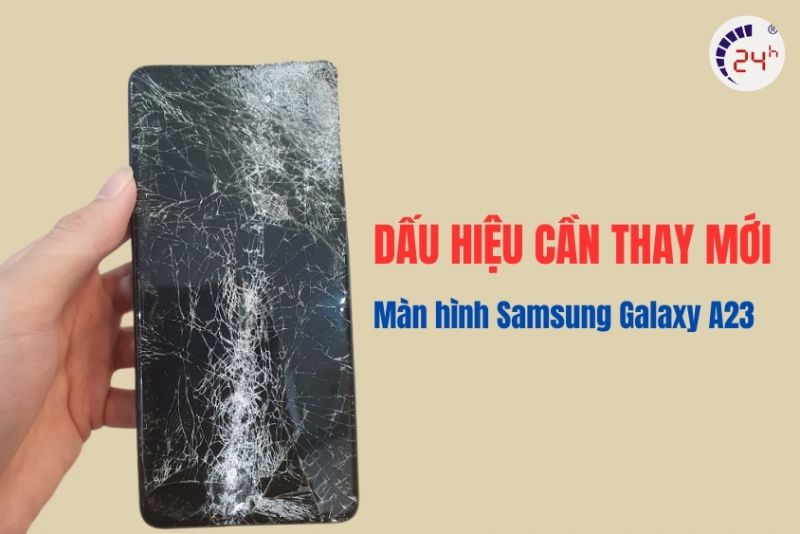 màn hình samsung a23 bị nứt
