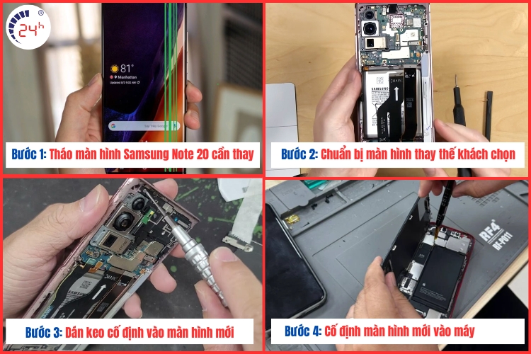 Tiến hành thay màn hình Samsung Note 20
