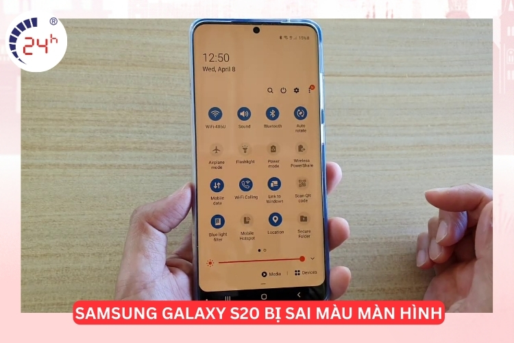 màn hình Samsung S20 hiển thị sai màu