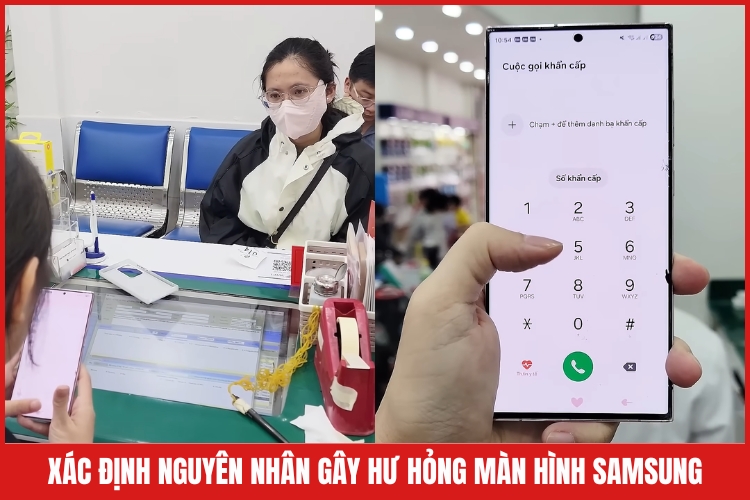 Xác định nguyên nhân gây hư hỏng màn hình samsung