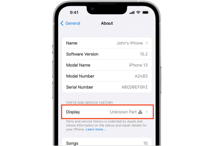 Kiểm tả màn hình iPhone 13 Pro Max chính hãng sau sửa