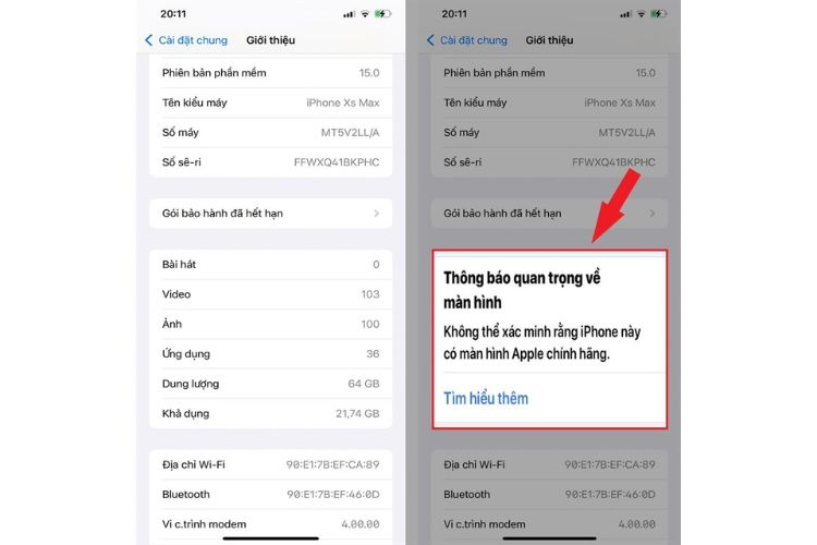 Kiểm tra màn hình iPhone 13 Pro Max