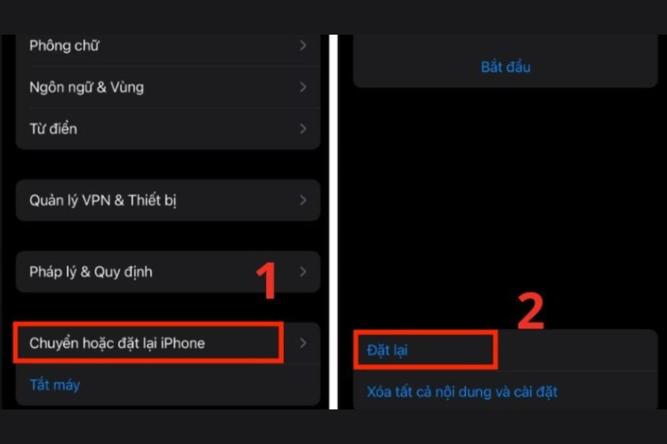 Reset khi iPhone 13 Pro Max  dính lỗi màn hình không chính hãng