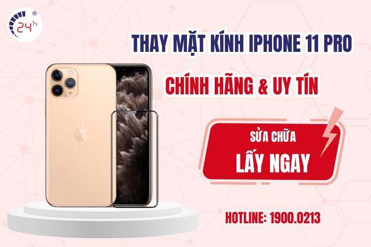 thay mặt kính iPhone 11 pro