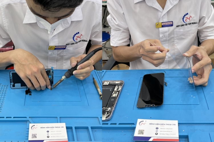 thay mặt kính iPhone 15 Pro
