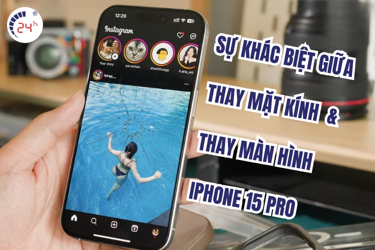 thay mặt kính iPhone 15 Pro