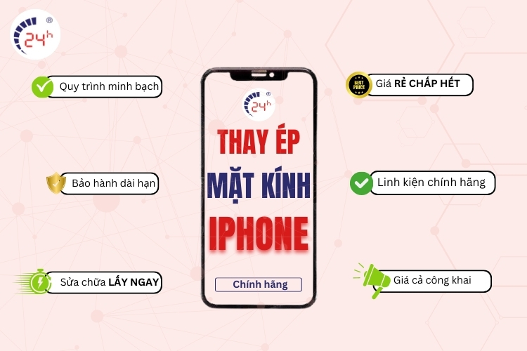 Cam kết khi thay mặt kính iphone