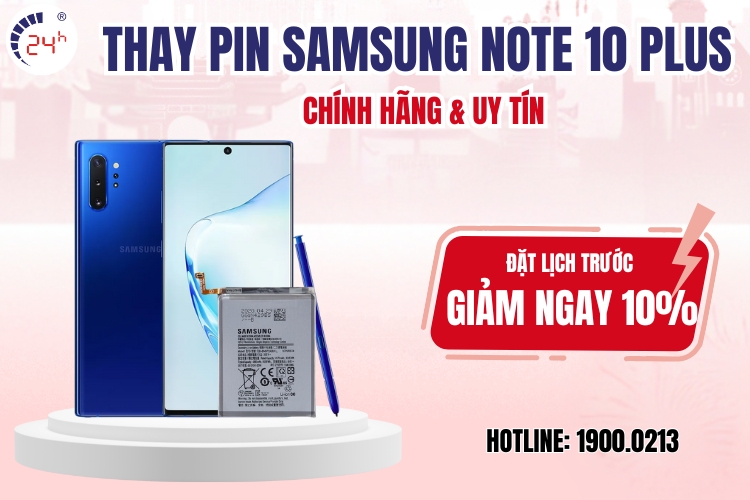 thay pin Samsung Note 10 Plus chính hãng giá rẻ